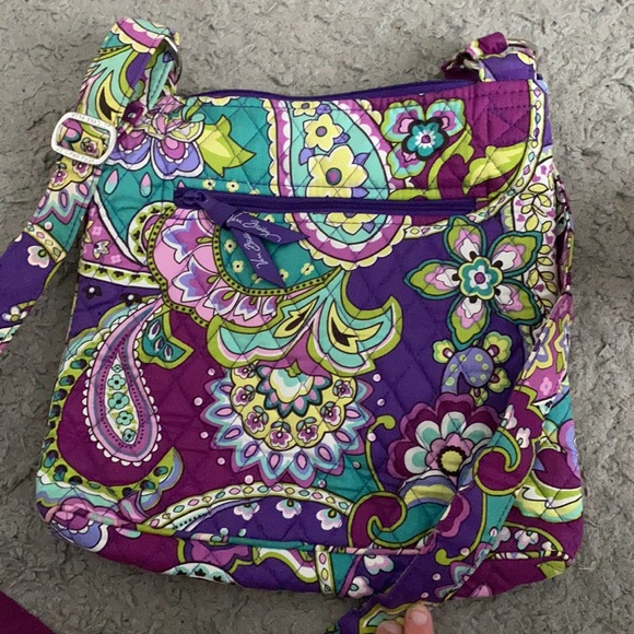 Vera Bradley purple purse with green and blue paisley - Picture 5 of 5